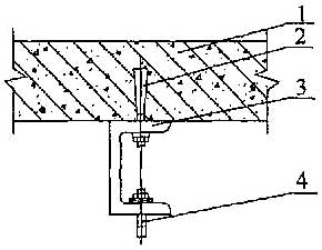 图5 吊杆与槽钢吊架螺栓连接示意