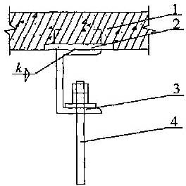 图7 吊架与预埋件焊接固定示意