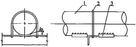 图14 带弧形挡板管卡式固定支架示意