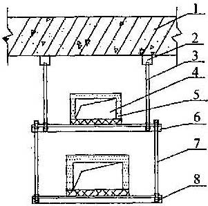 图23 垂直布置双风管吊架示意